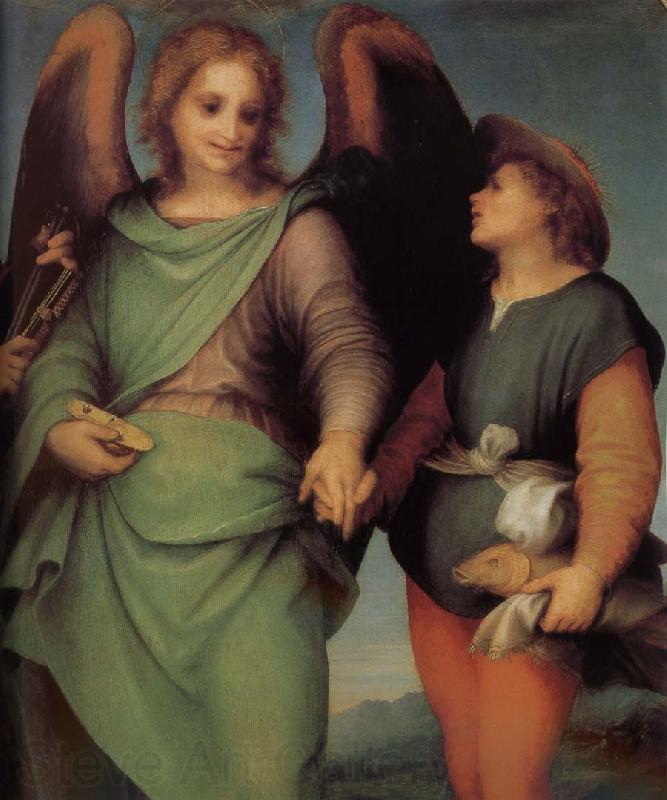 Andrea del Sarto Angel and christ in detail Norge oil painting art